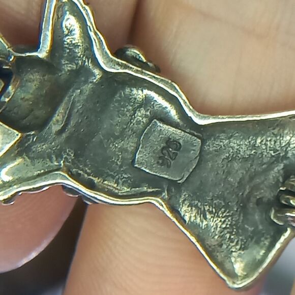 10PC Vintage Christmas Brooches Jewelry Sterling Silver Angel Trees Snowman - Picture 8 of 9